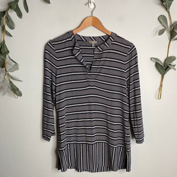 NWOT Dark Blue Striped Talbots Top LAST CALL - Picture 1 of 5